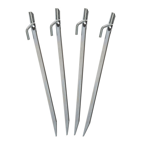 Steel 12-Inch Tent Stakes - 4 Pack