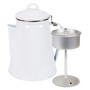 Enamel Percolator Coffee Pot 8 Cup - White