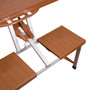 Picnic Table and Umbrella Combo - Brown
