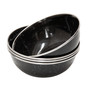Deluxe 24-Piece Enamel Tableware Set - Black