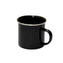 Enamel Percolator Coffee Pot & 4 Mug Set - Black