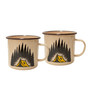 24 OZ Camp Scene Enamel Mug Set - 2 Pack