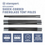 Replacement Shock-Corded Fiberglass Tent Poles for 728 Series
