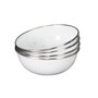 Deluxe 24-Piece Enamel Tableware Set - White