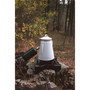 Enamel Percolator Coffee Pot & 4 Mug Set - White