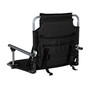 Tubular Frame Folding Stadium Seat with Arms - Black/Tan