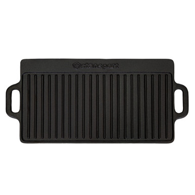 Pre-Seasoned Cast Iron Griddle with Lid Lifting Hole - 15 surface -  Stansport