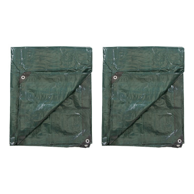 Medium-Duty Rip-Stop Tarp 6' x 8' - Dark Green - 2 Pack - Stansport
