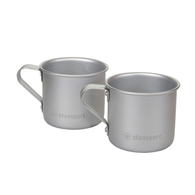 12 Ounce Aluminum Drink Cups - 2 Pack - Stansport
