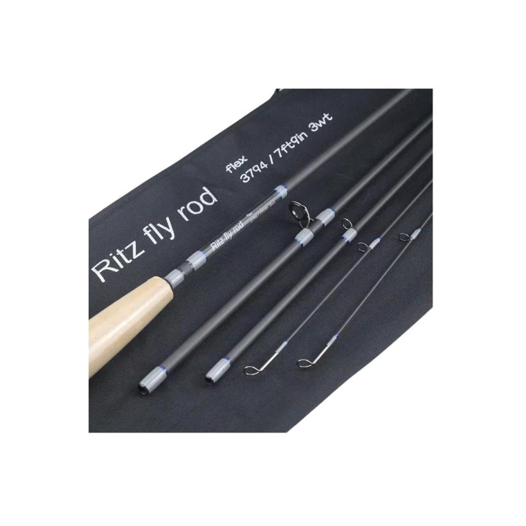 RITZ Flex Series 3794 79ft 3wt 4pc Fly Rod in Matte Black