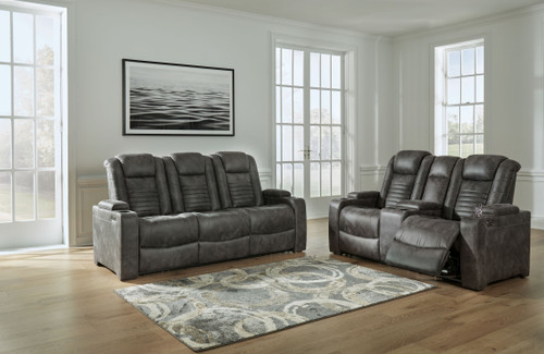 Henderson 3-piece Leather Power Reclining Set with Power Headrests and  Lumbar