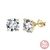 Moissanite Stud Earrings – D Color VVS | Solid 925 Sterling Silver | 18K White or Yellow Gold | 4 Prong Martini Setting | 5-10mm