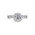 Moissanite Wedding Ring 1 Ct Halo Engagement Ring 925 Sterling Silver VVS D Color