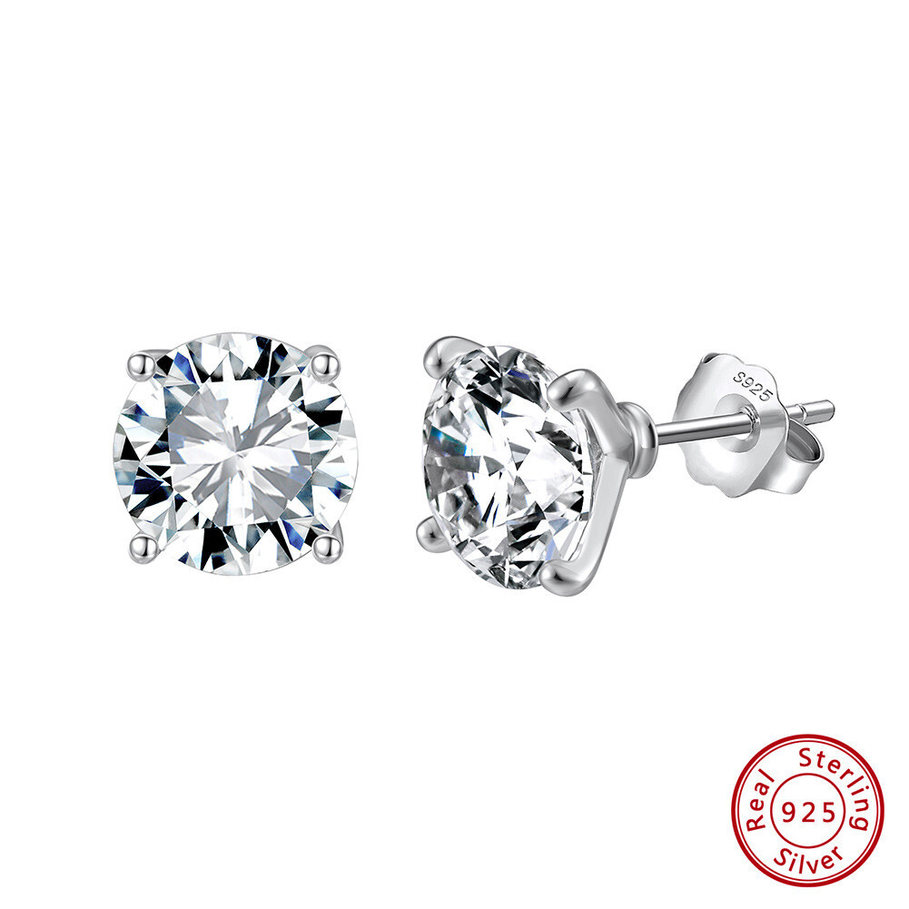 Moissanite stud earrings