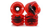 Shark Wheel 72mm 78a, Longboard Cruising Wheels, DNA Formula, Set of 4 Wheels (Transparent Red) - Blem