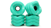 Shark Wheel 72mm, Longboard Cruising Wheels, DNA Formula, Set of 4 Wheels (Turquoise) - Blem