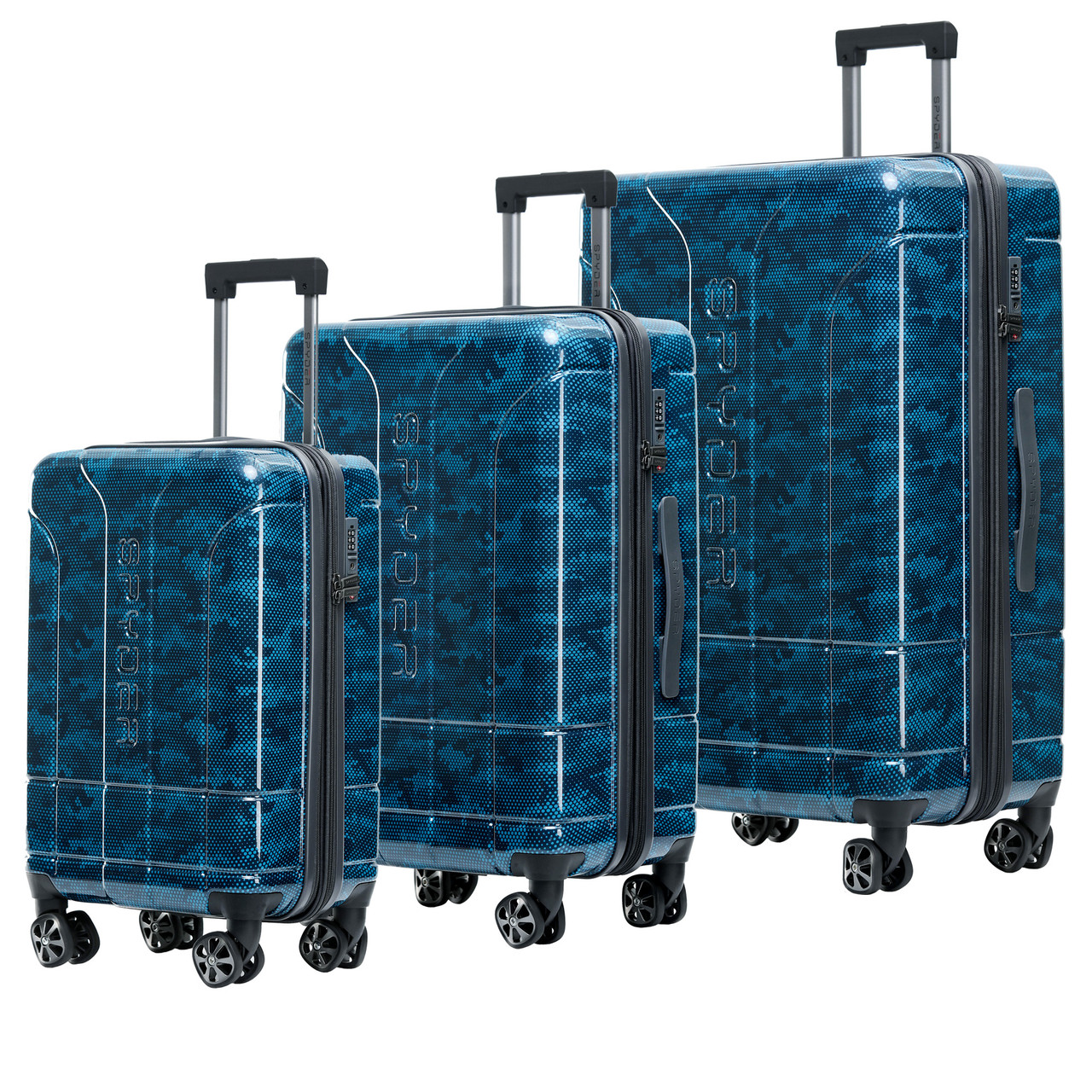 Blue Spyder Matrix 3 Piece Set Expandable Hardside Upright