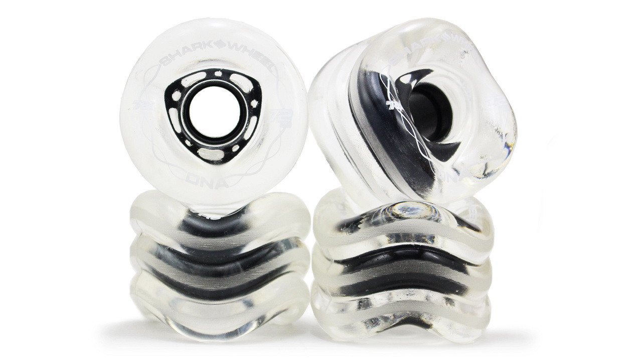 Shark Wheel 72MM, 78A DNA - Clear with Black Hub