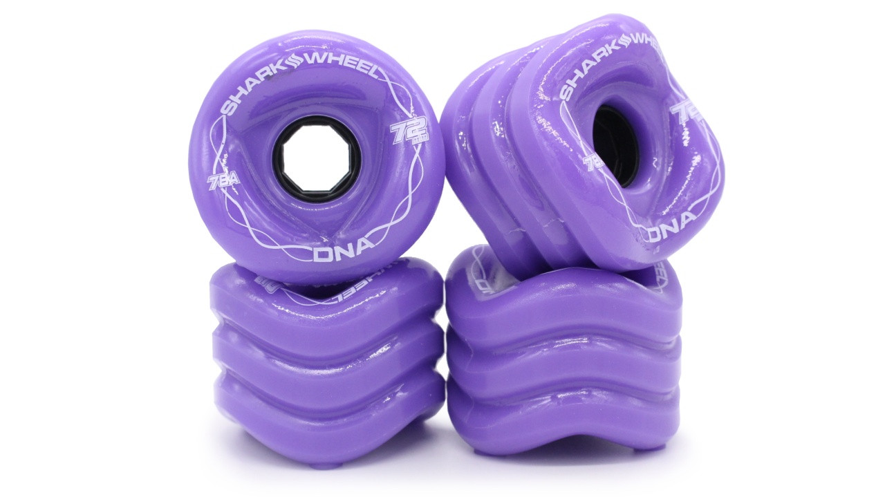Shark Wheel DNA 72mm 78A スケートボードウィール Shark Wheel 72mm 78a, Longboard Cruising Wheels, DNA Formula, Set