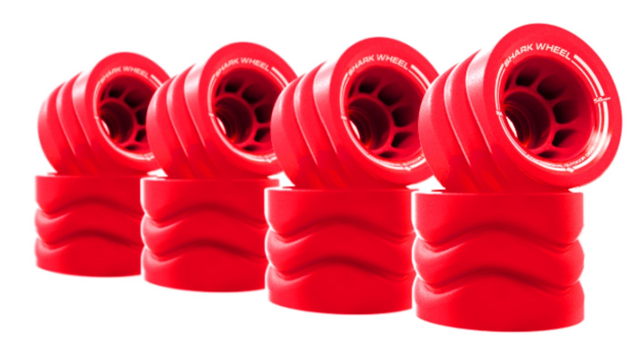 Shark Wheel 58MM, 86a Quad Skate Wheels - Red - Shop Shark Wheel