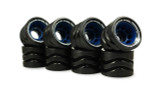 Shark Wheel  58MM, 86a Hybrid Quad Skate Wheels- Black with Blue Hub