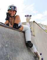 Shark Wheel 58MM, 86a Hybrid Quad Skate Wheels- Black with Green Hub