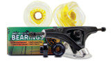72MM BUNDLES. Clear with Yellow Hub. DNA WHEELS WITH ABEC 9 BEARINGS & PRO SERIES TRUCKS