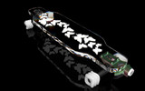 Shark Wheel Clear Longboards, Butterfly Longboard with Deck Lights, Oscillating Color Light Up Board
