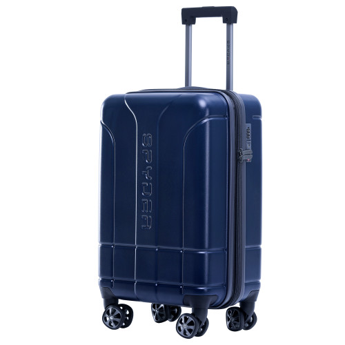 Navy Spyder Carve 20 Inch Expandable Hardside Upright Suitcase with 360°  Shark Wheels, TSA Approved Lock