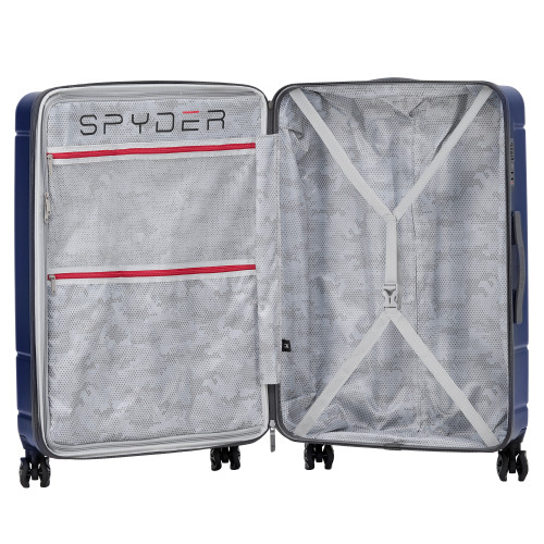 Navy Spyder Carve 25 Inch Expandable Hardside Upright Suitcase with 360°  Shark Wheels, TSA Approved Lock 2