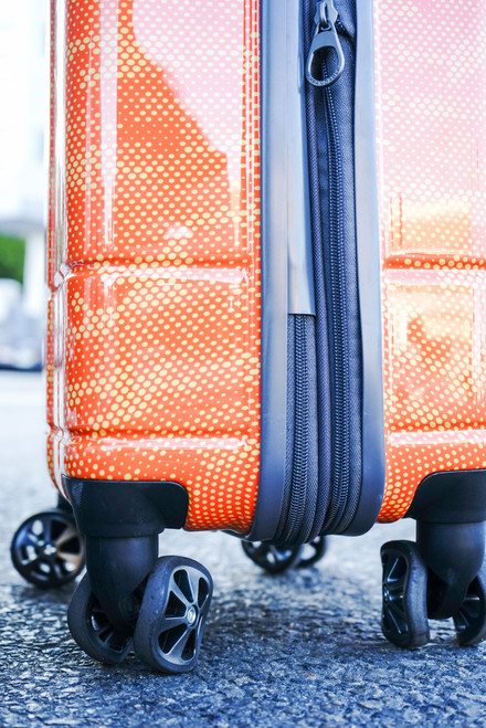 Orange Spyder Matrix 25 Inch Expandable Hardside Upright Suitcase with 360°  Shark Wheels, TSA Approved Lock 2