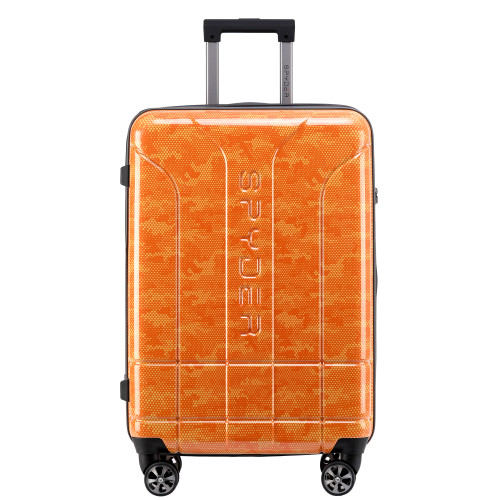 Orange Spyder Matrix 25 Inch Expandable Hardside Upright Suitcase with 360°  Shark Wheels, TSA Approved Lock