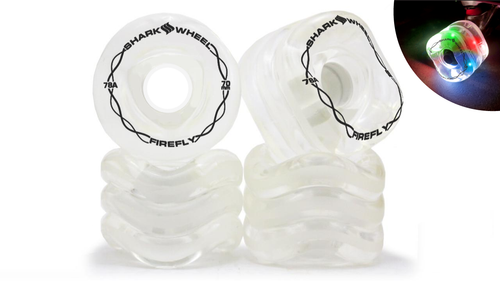 Shark Wheel 70mm, 78a Firefly - Clear with Multi-Color Lights