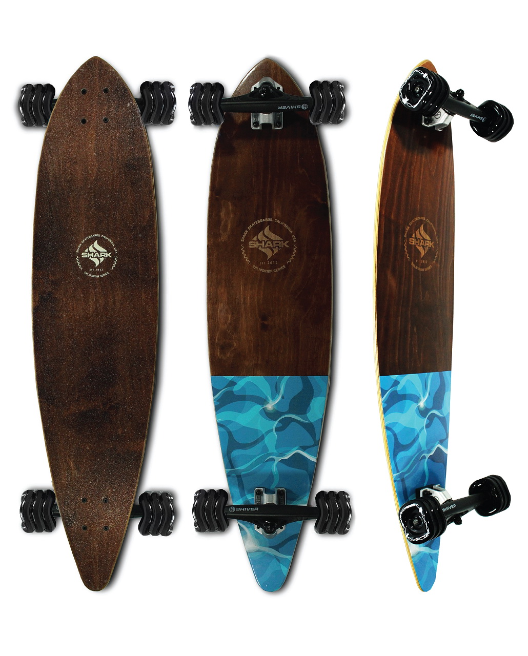 Shark Wheel Water Flow Longboard - Thumbnail 4