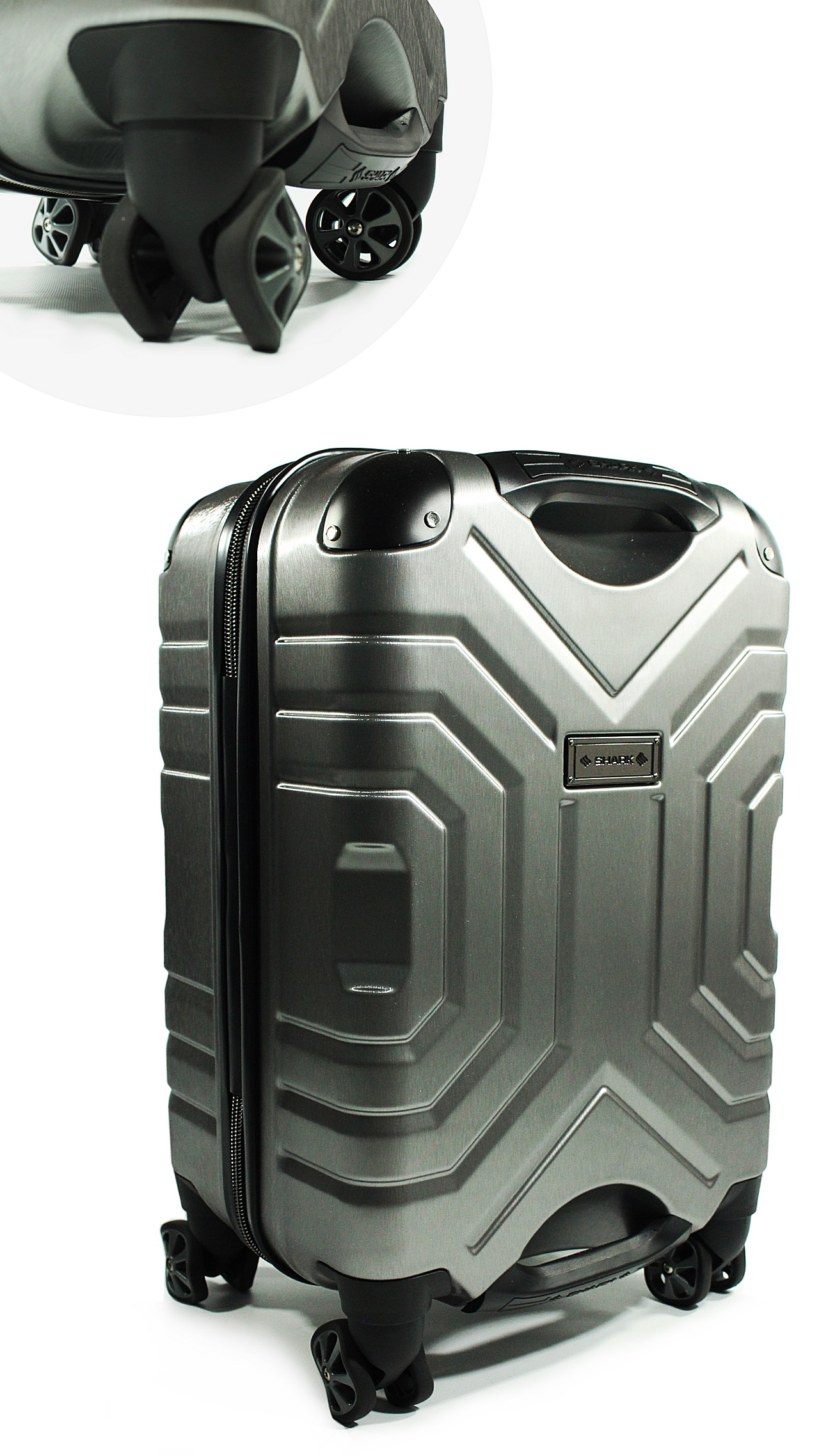 Carry-On Luggage - Shark (Silver/Black)