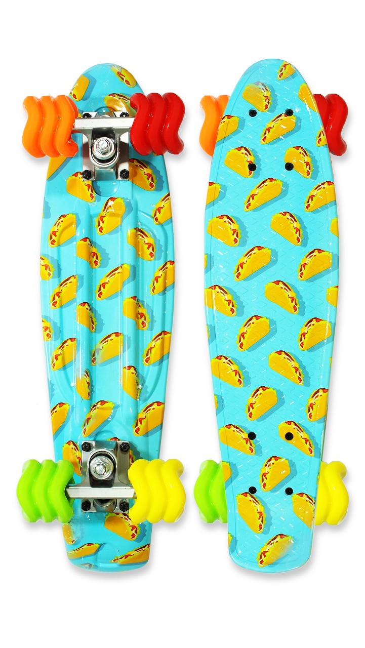 【akk】FESN Penny 22インチ シャークウィール Shark Wheel 22.5” Plastic Cruiser Skateboard, Complete with