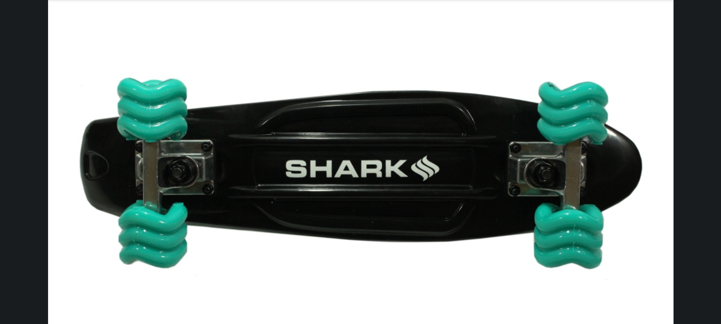 Polyboard 22" Black Skateboard with 60mm Shark Wheels
