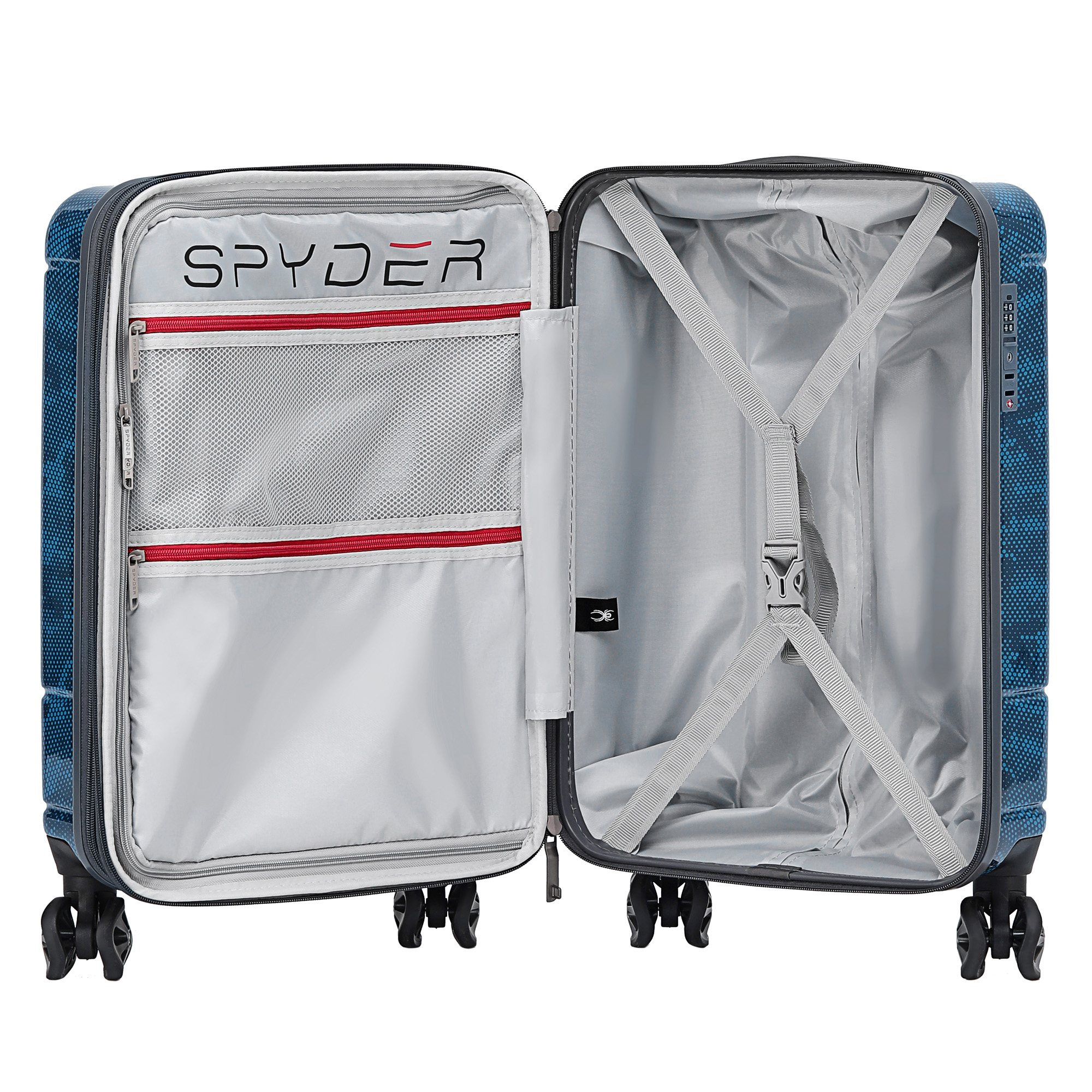 Blue Spyder Matrix 20 Inch Expandable Hardside Upright Suitcase