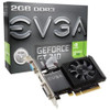 02G-P3-2713-KR EVGA GeForce GT 710 Graphic Card 954 MHz Core 2GB DDR3 SDRAM PCI Express 2.0 x16 Low-profile Single Slot Space