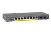 GS110TP NetGear ProSafe 8-Ports 10/100/1000Mbps Gigabit PoE Smart Switch with 2 Gigabit Fiber SFP Ports (Refurbished)