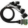 ID-E80011-S1 SIIG 8-port Multiport Serial Adapter PCI Express 8 x DB-9 Male RS-232 Serial Via Cable Plug-in Card
