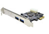 ADD-PCIE-2USB30 AddOn 2port Usb 3.0 Serial Card Pciex1 2xusb 3.0 Serial Hba