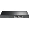 TL-SG1218MPE TP-Link JetStream 16-Port Gigabit Easy Smart PoE/PoE+ Switch - 16 Ports - Manageable - 2 Layer Supported - Modular - 2 SFP Slots - 217.22 W Power