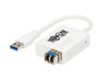 U336-MMF-1G-LC Tripp Lite USB MMF Fiber Transceiver Ethernet Adapter 10/100/1000Mbps LC - USB 3.0 Type A - 1 Port(s) - Optical 