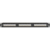 JPM5E24-45ANG Black Box SpaceGAIN CAT5e Angled-Port Patch Panel 24-Port