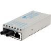 1100-0-1W miConverter 10/100 Ethernet Fiber Media Converter RJ45 ST Multimode 5km Wide Temp 1 x 10/100BASE-TX, 1 x 100BASE-FX, US AC Powered,