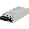 1203-1-1W miConverter 1000Mbps Gigabit Ethernet Fiber Media Converter RJ45 SC Single-Mode 12km Wide Temp 1 x 1000BASE-T, 1 x 1000BASE-LX, US AC Powered,