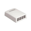 Panduit 4-Port Surface Mount Unloaded Net Key Elec Ivory