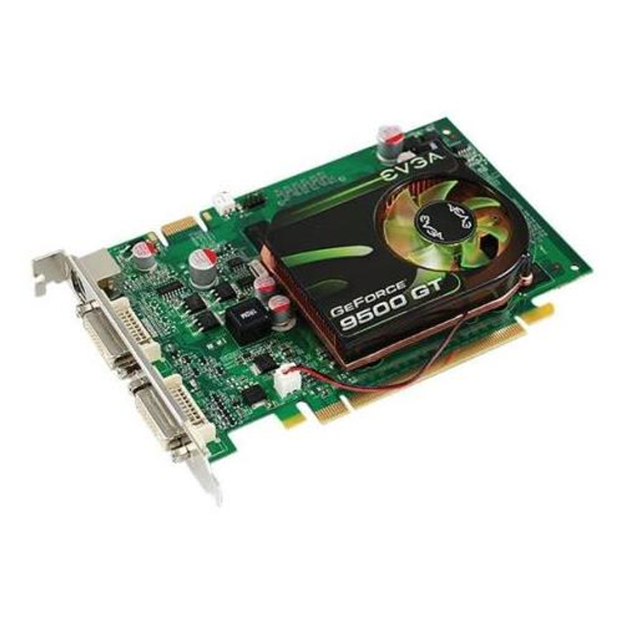 01G-P3-N959-ET EVGA GeForce 9500 GT 1GB 128-Bit DDR2 PCI Express 2.0 x16 Dual DVI/ HDTV/ S-Video Out/ HDCP Ready/ SLI Supported Video Graphics