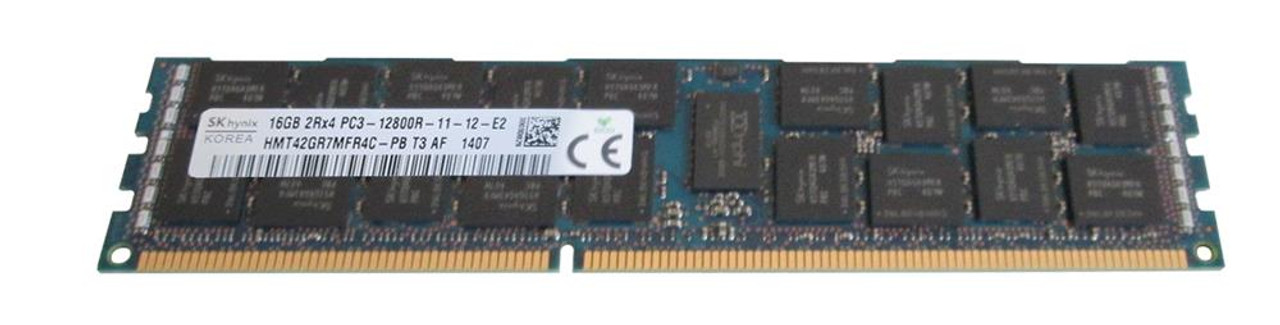 HMT42GR7MFR4C-PBT3-AF Hynix 16GB PC3-12800 DDR3-1600MHz ECC Registered CL11 240-Pin DIMM Dual Rank Memory Module